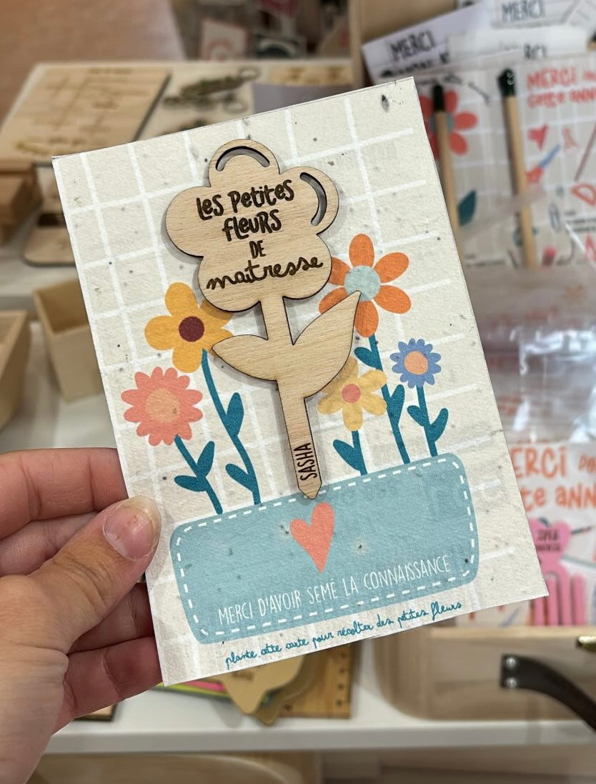 CARTE A PLANTER + PIC PERSONNALISABLE