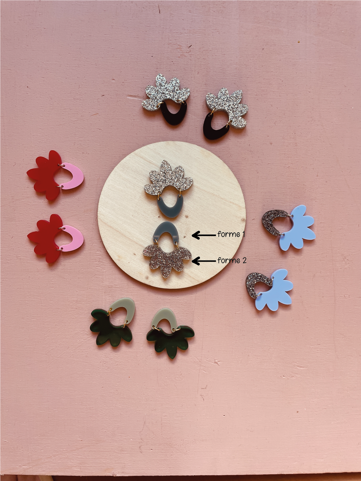 BOUCLES D'OREILLES - PETALE (PERSONNALISABLE)