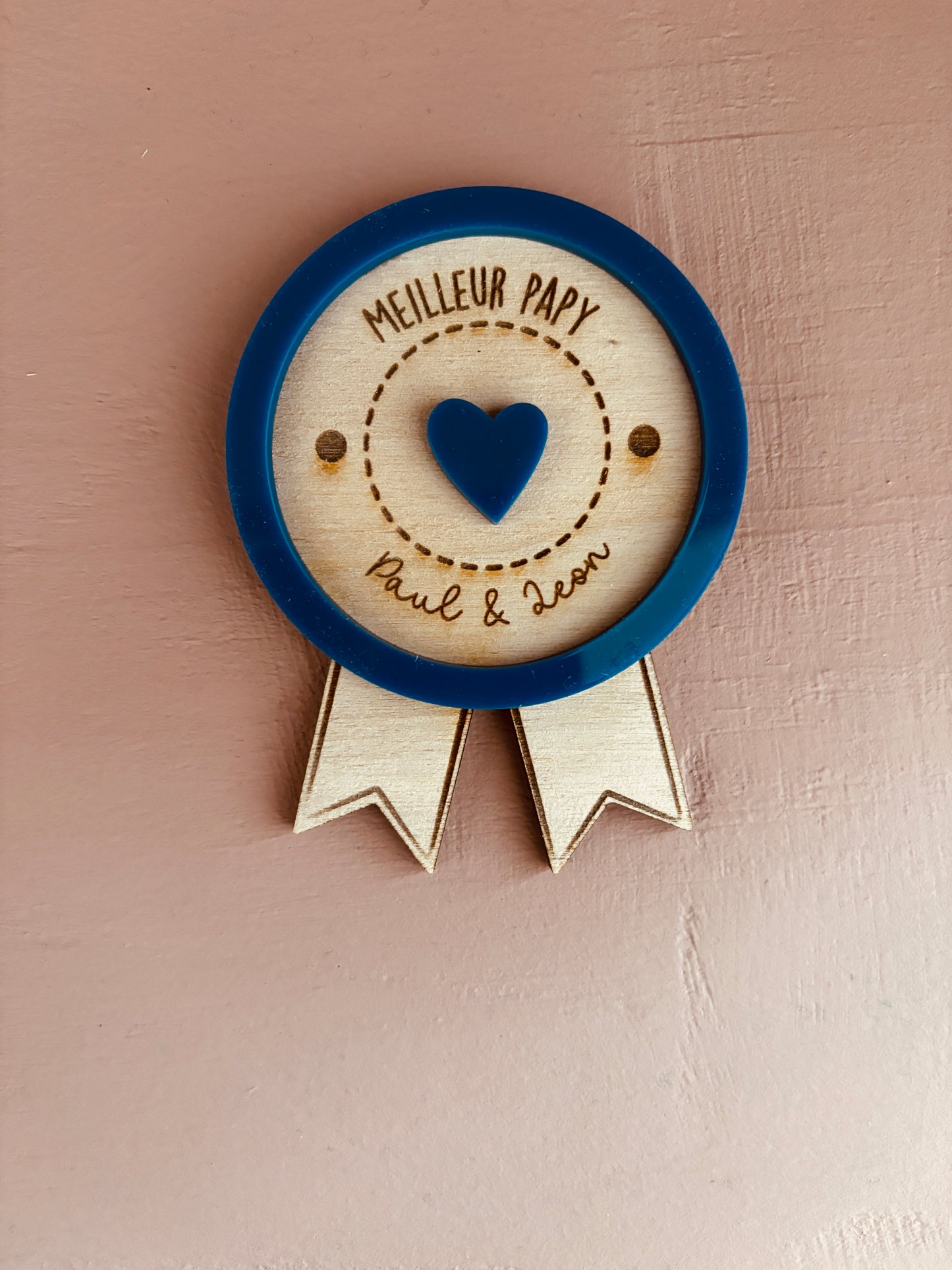 MAGNET MÉDAILLE PAPA/PAPY- PERSONNALISABLE