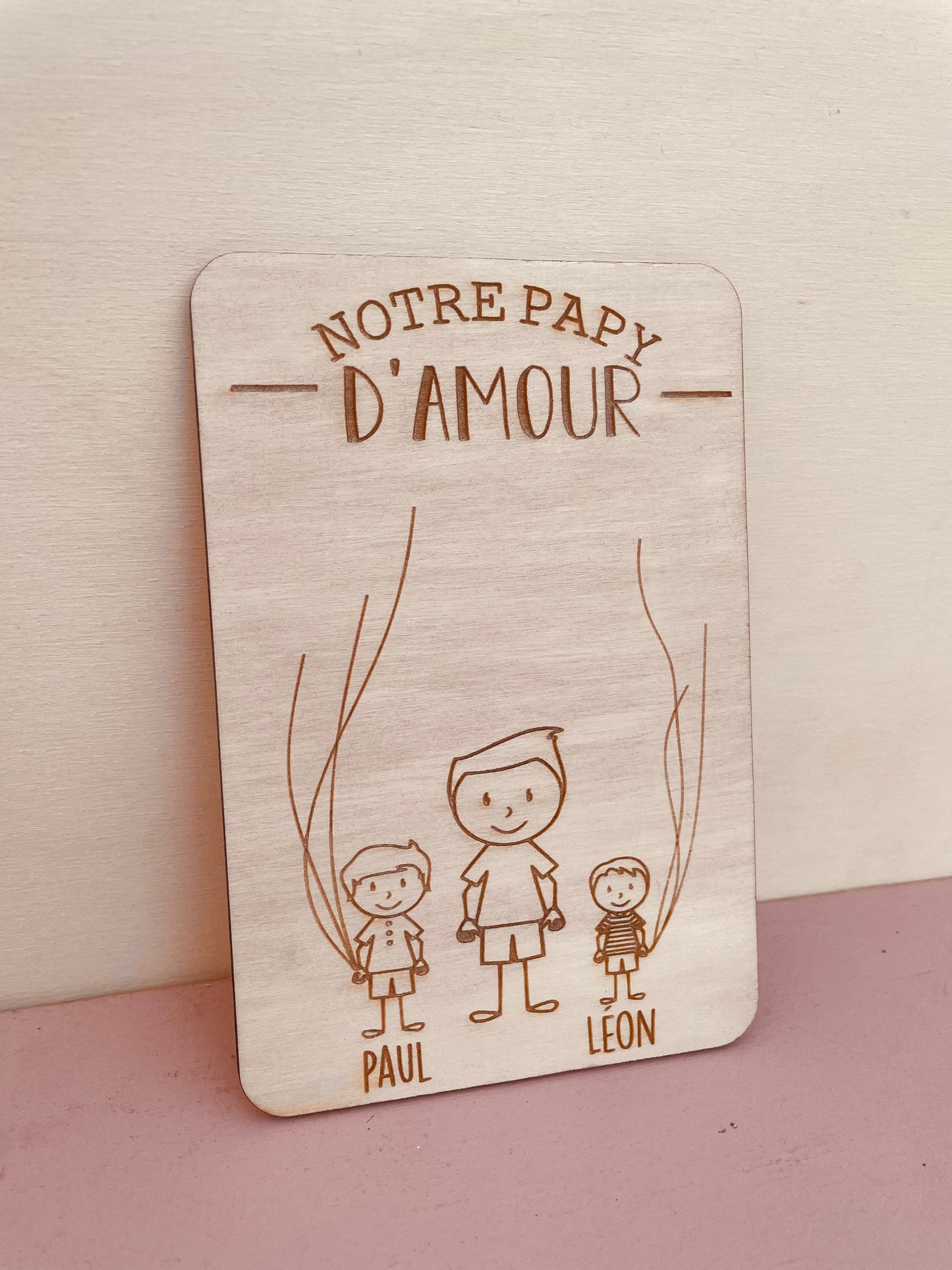 CARTE A EMPREINTE - NOTRE PAPY/PAPA