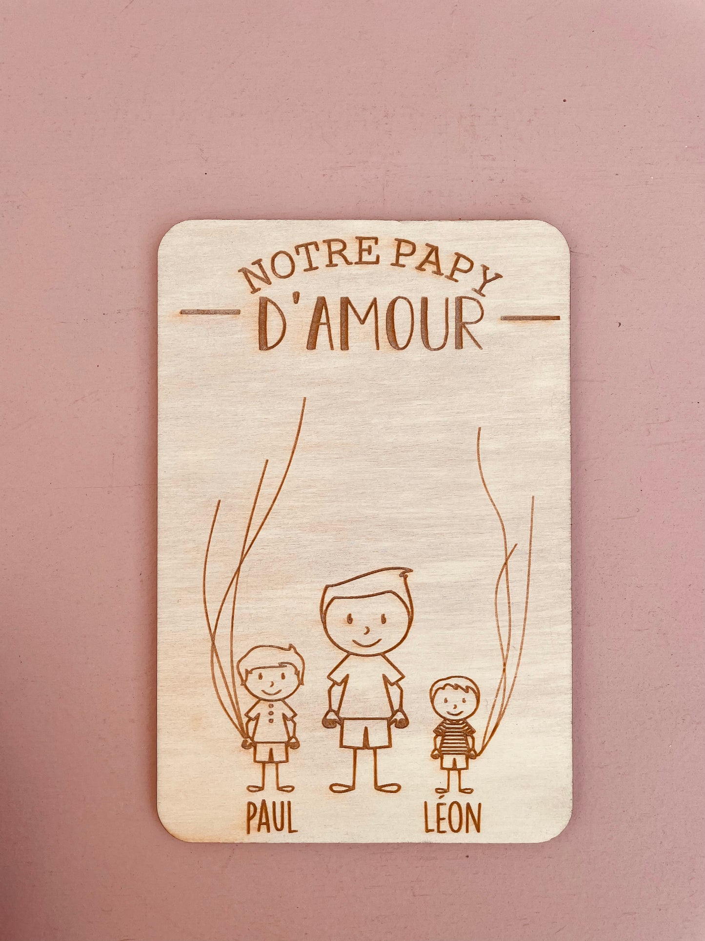 CARTE A EMPREINTE - NOTRE PAPY/PAPA
