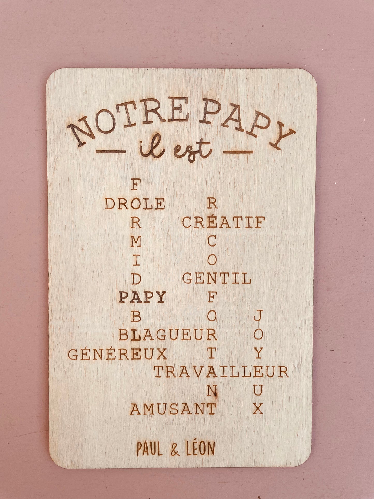 MOTS MÊLÉS - NOTRE PAPY