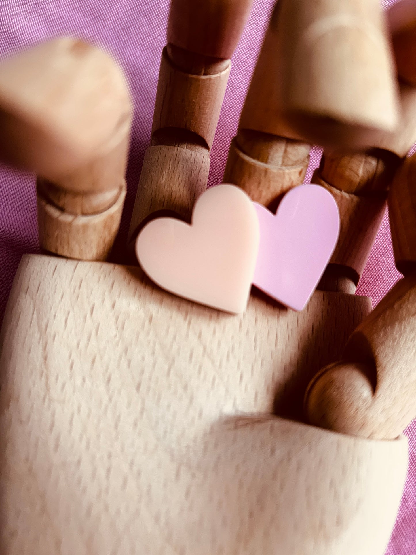 BROCHE COEUR DOUBLE -OCTOBRE ROSE