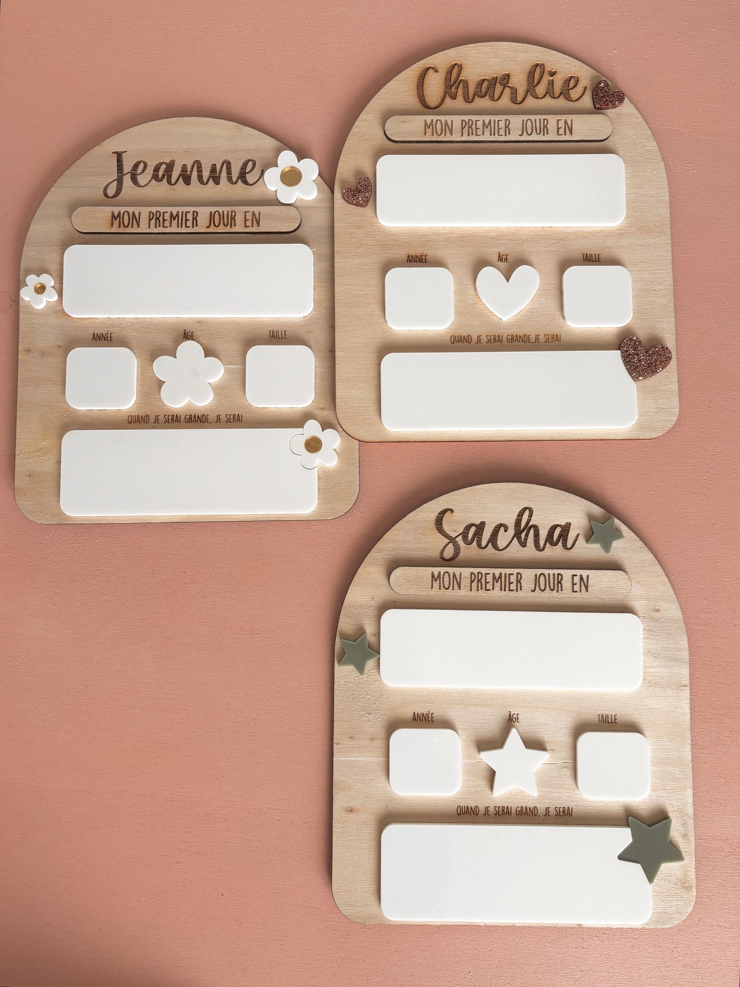 PANCARTE MON PREMIER JOUR - PERSONNALISABLE