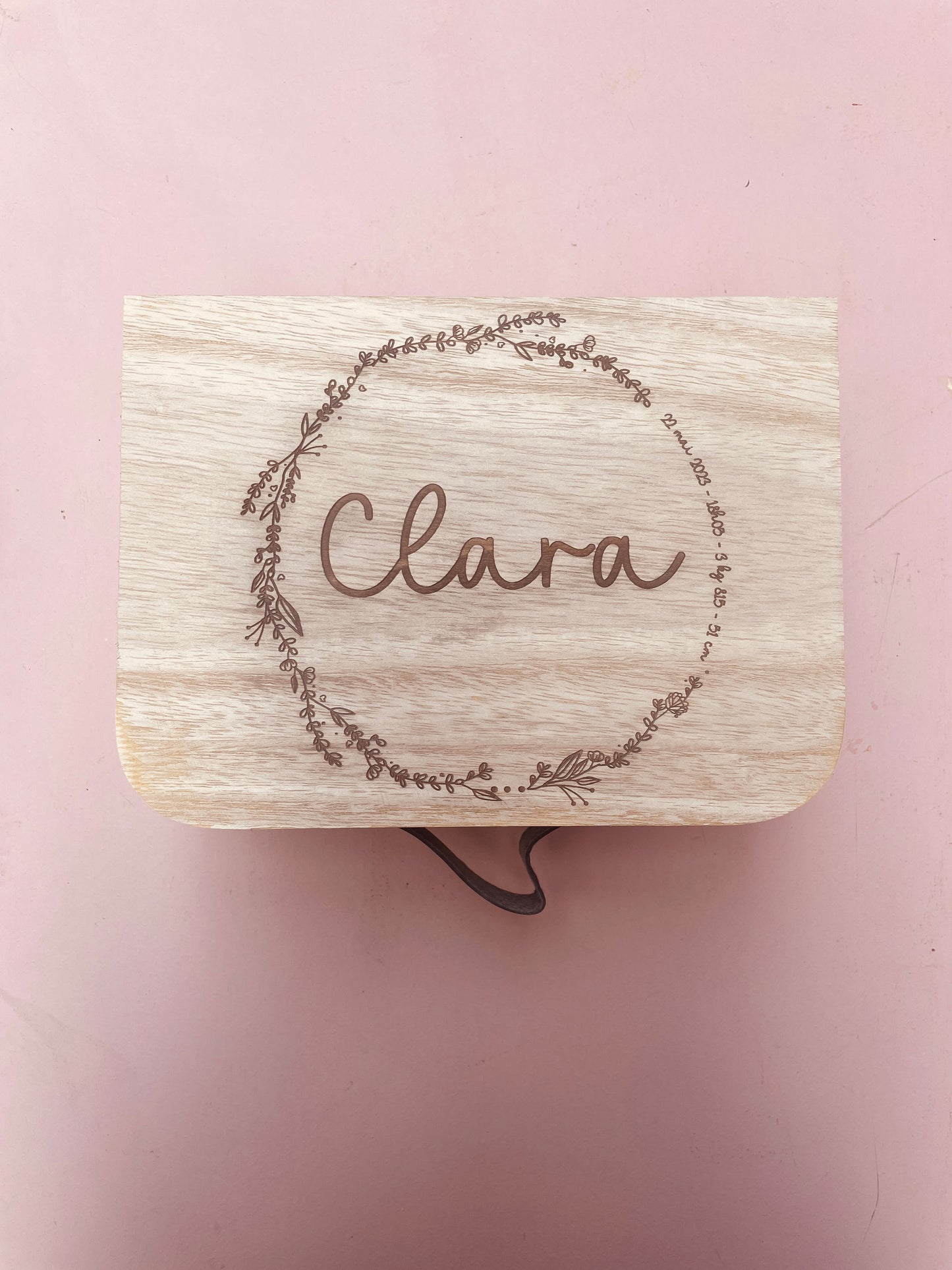 VALISE EN BOIS NAISSANCE - PERSONNALISABLE