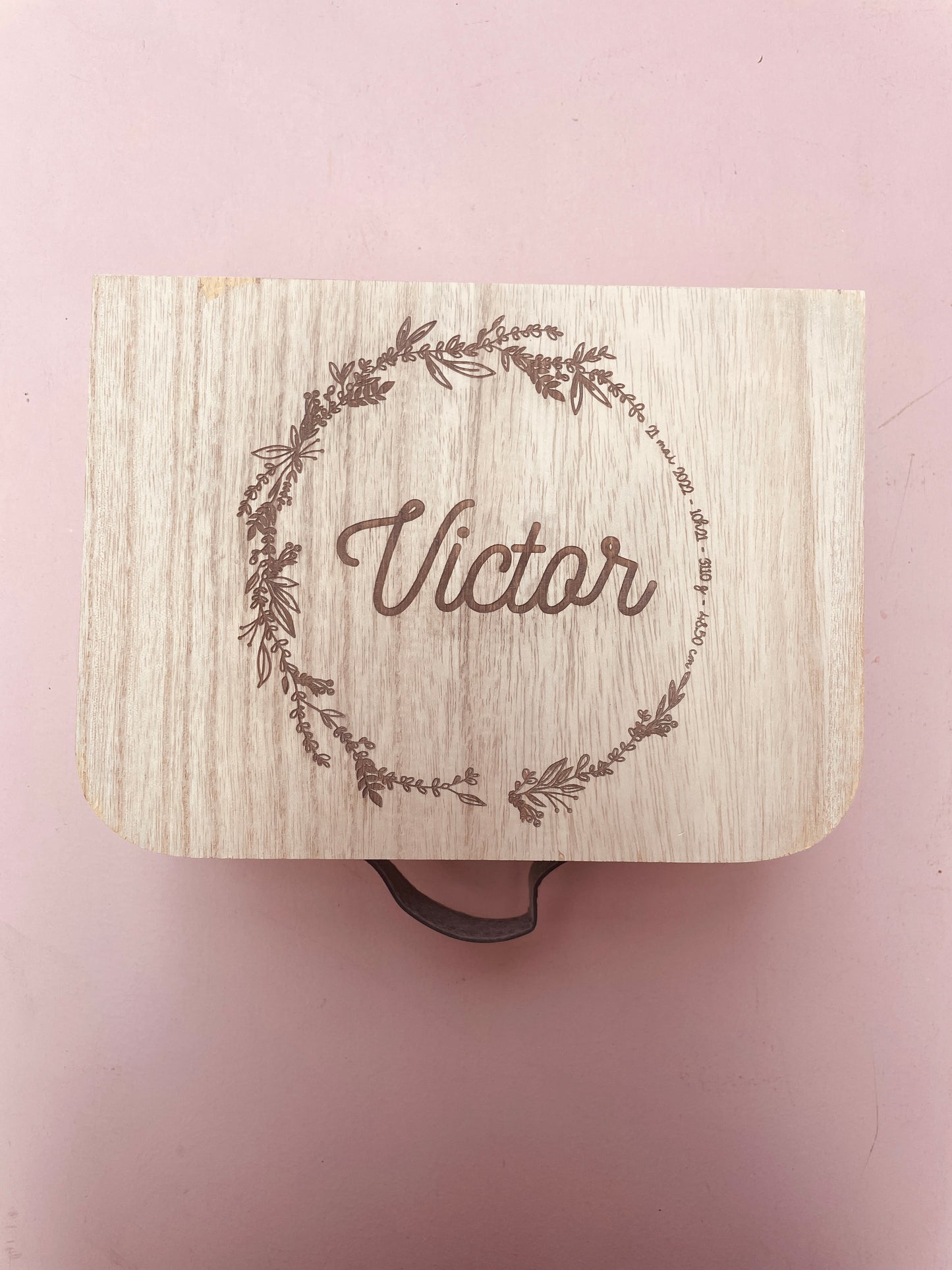 VALISE EN BOIS NAISSANCE - PERSONNALISABLE
