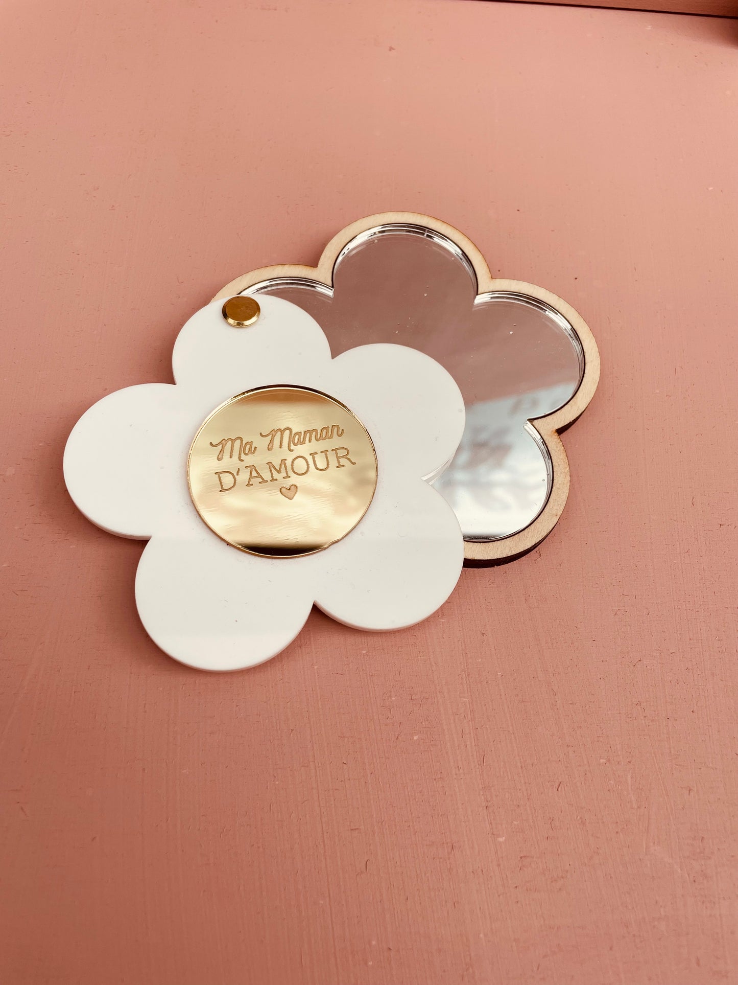 MIROIR FLEUR - MARRAINE D'AMOUR