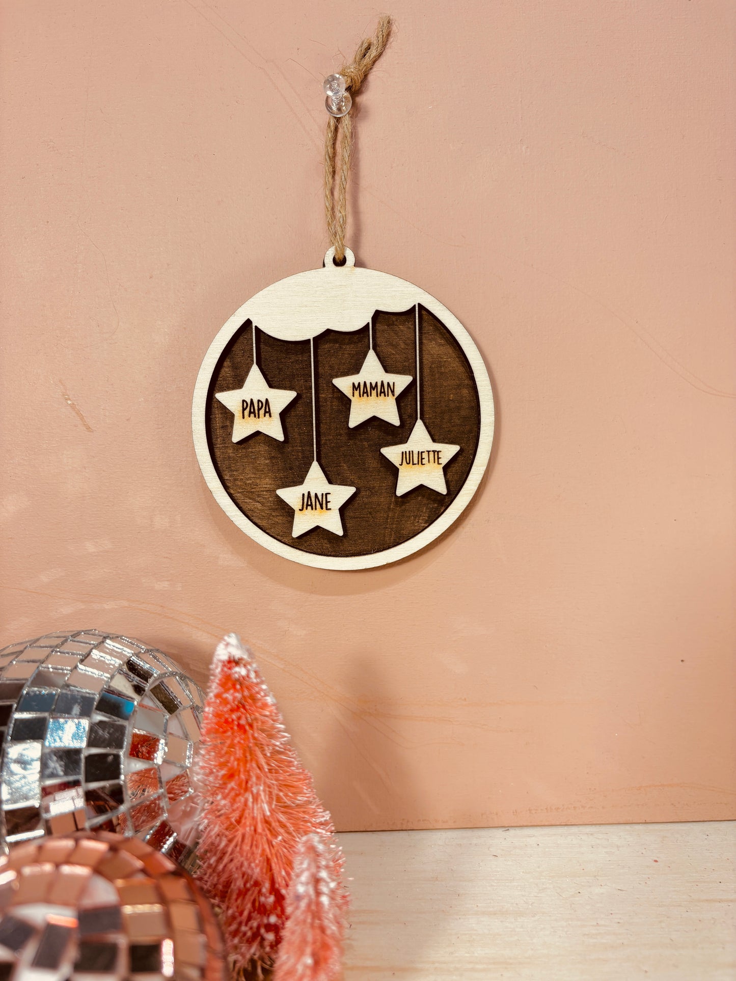 BOULE DE NOËL - FAMILLE - PERSONNALISABLE