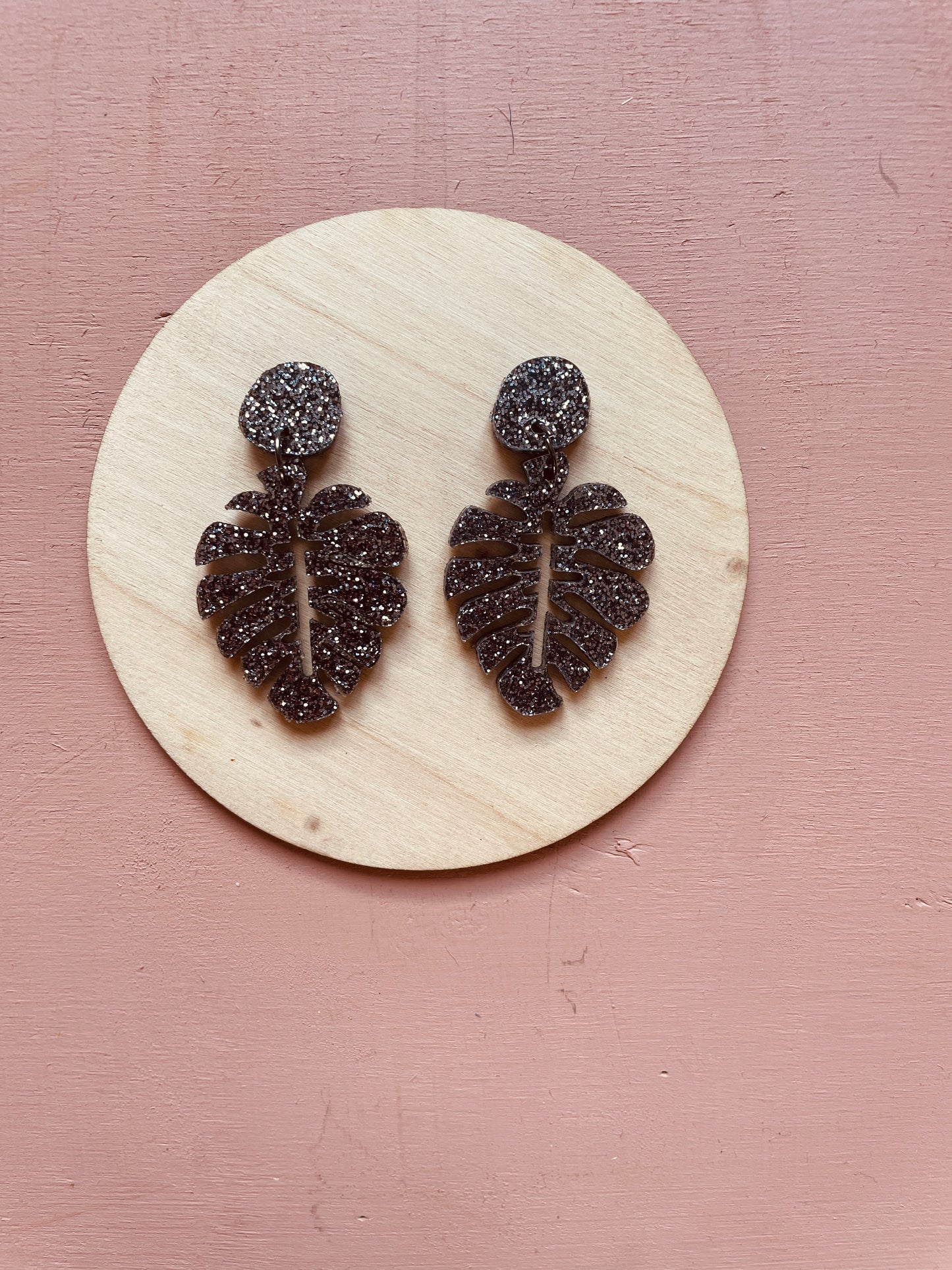 BOUCLES D'OREILLES - MONSTERA (personnalisable)