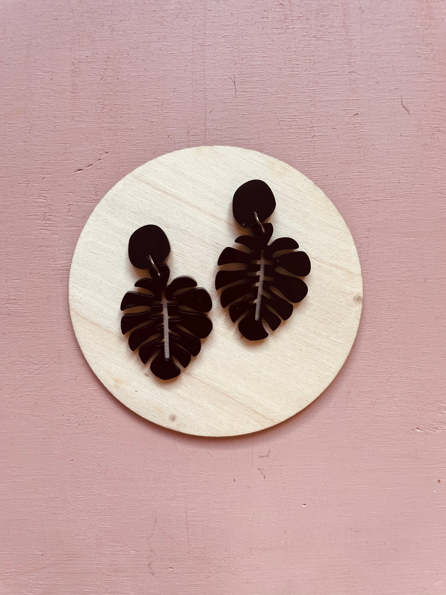 BOUCLES D'OREILLES - MONSTERA (personnalisable)