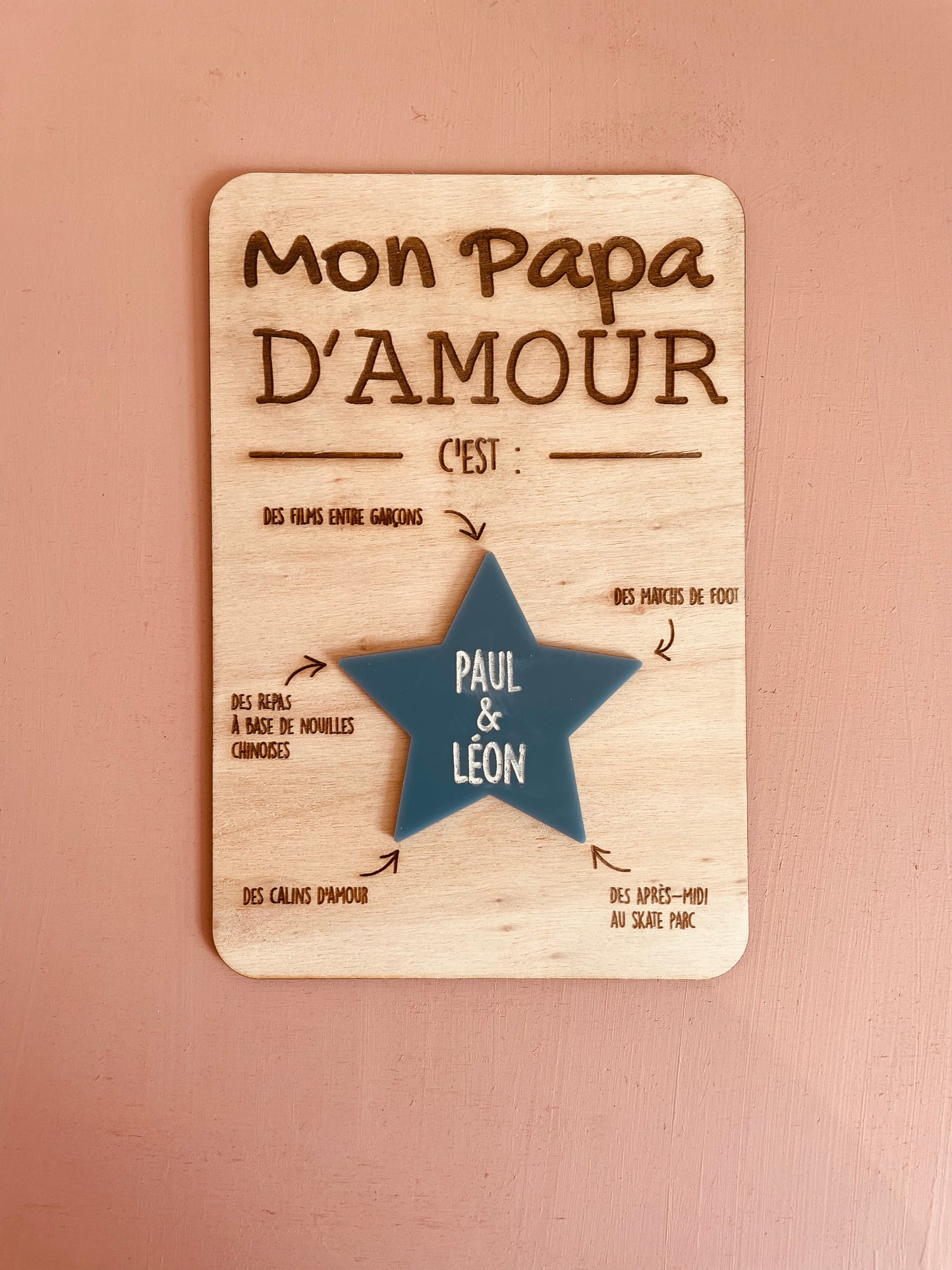 PANCARTE MON PAPA - PERSONNALISABLE