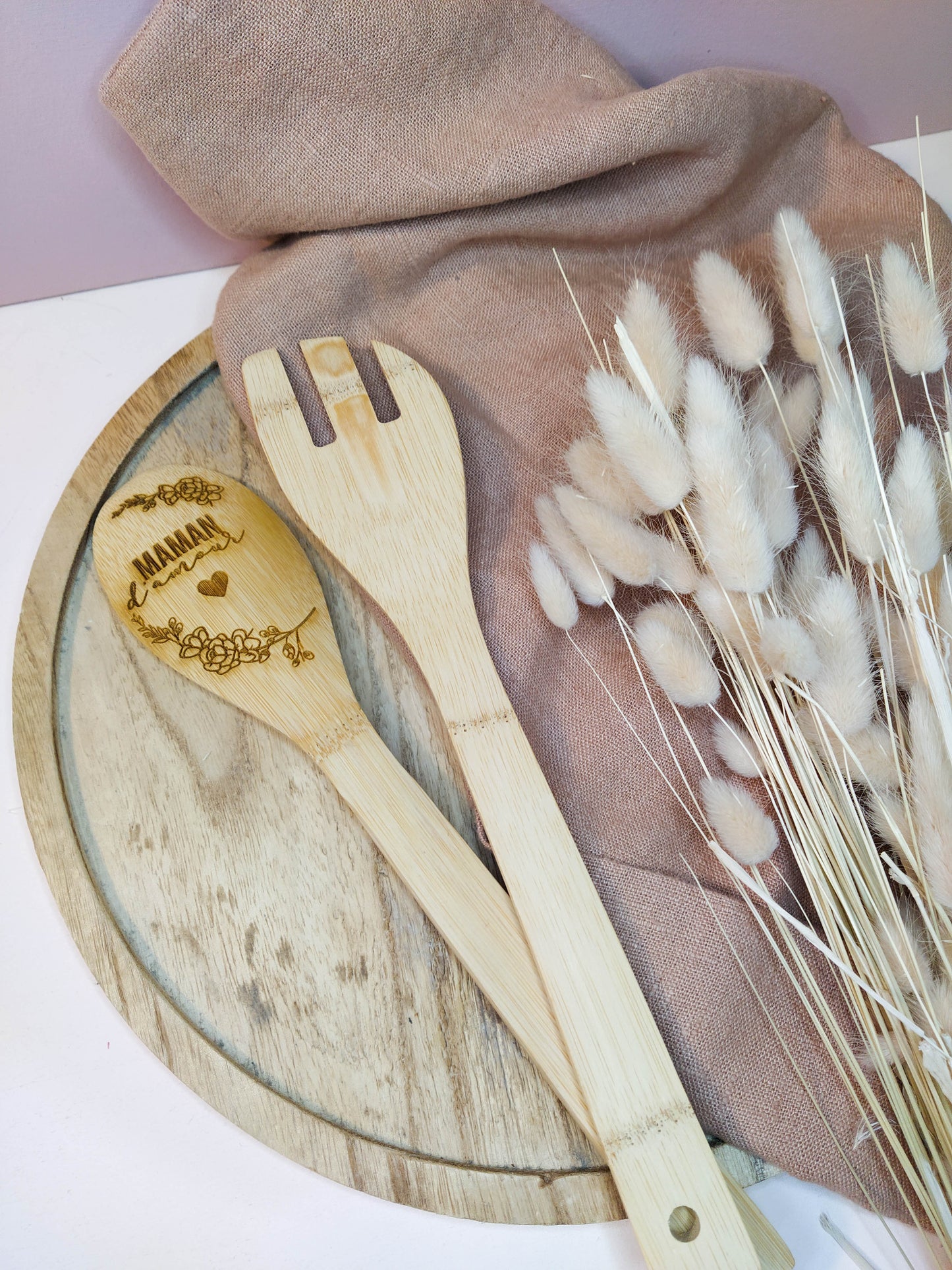 CUILLERE EN BOIS MAMAN/MAMIE - PERSONNALISABLE