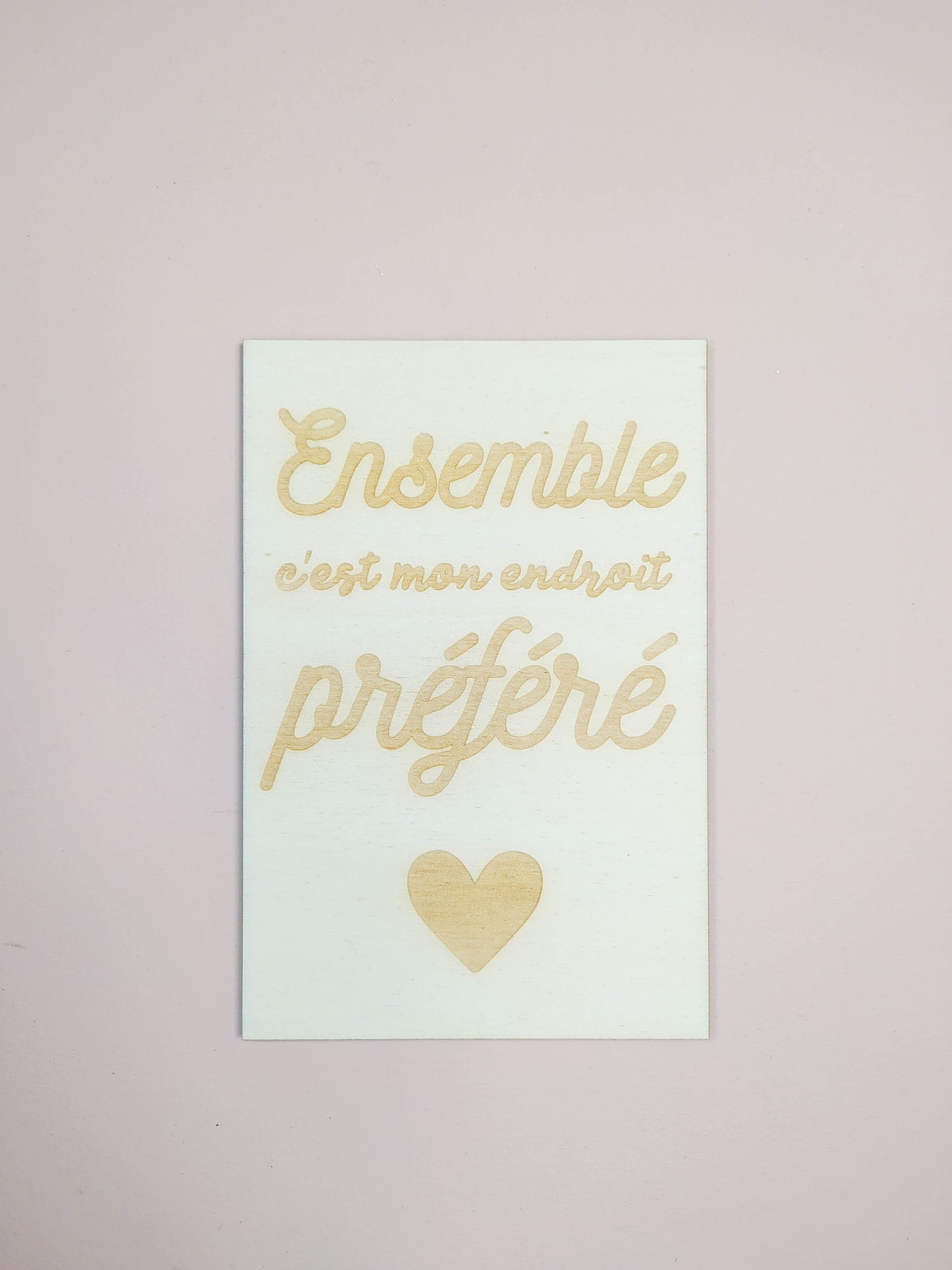 CARTE - ENSEMBLE C'EST MON ENDROIT PRÉFÉRÉ