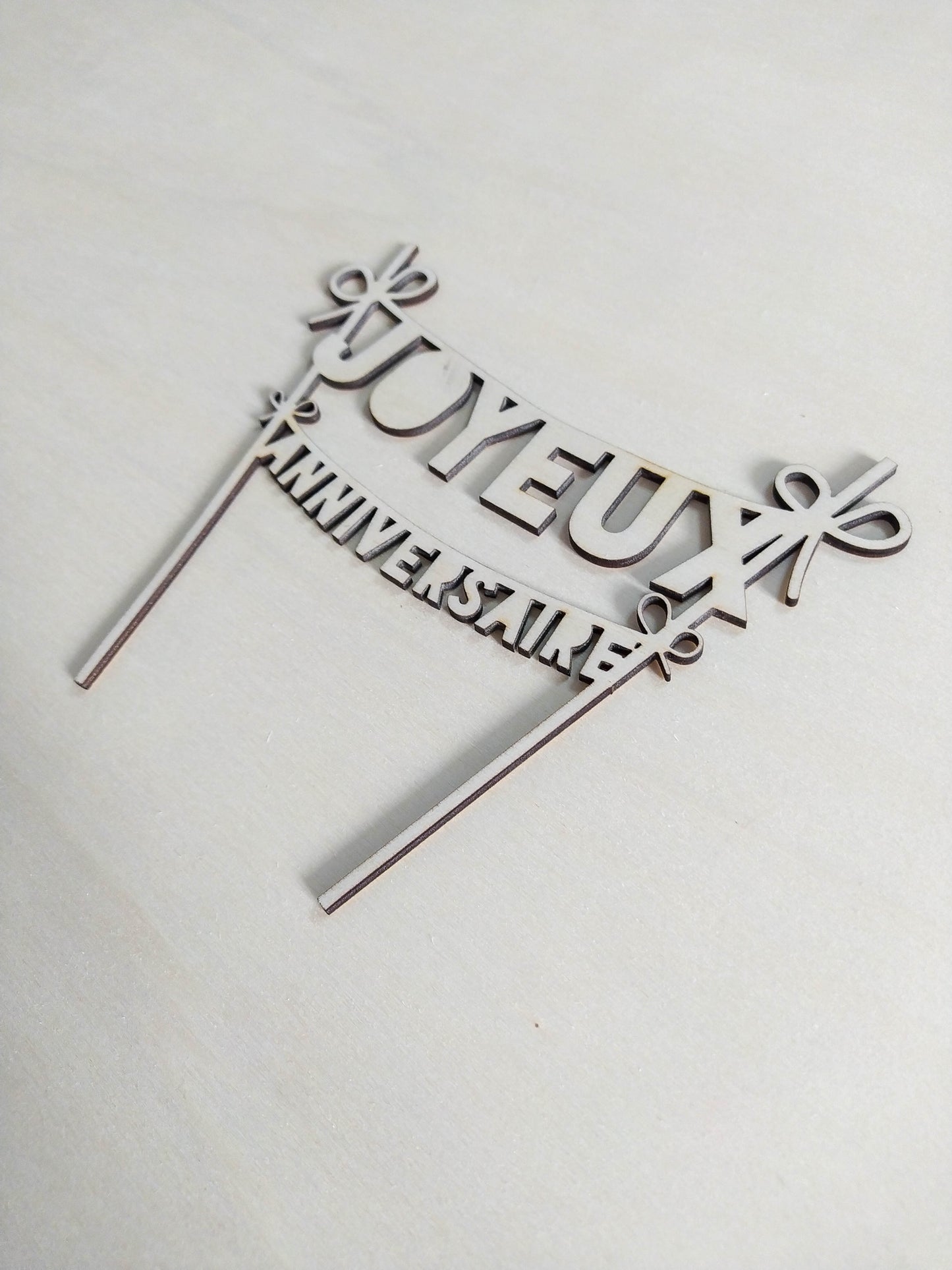 CAKE TOPPER ANNIVERSAIRE - BANDEROLE