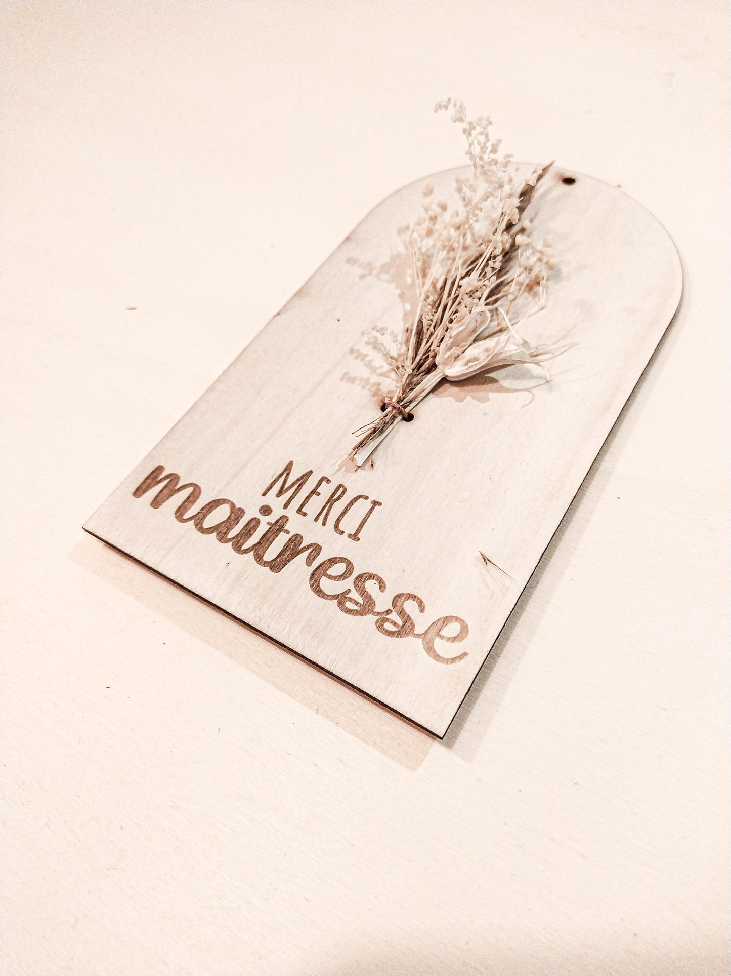 PLAQUE FLEURIE - MERCI MAITRESSES