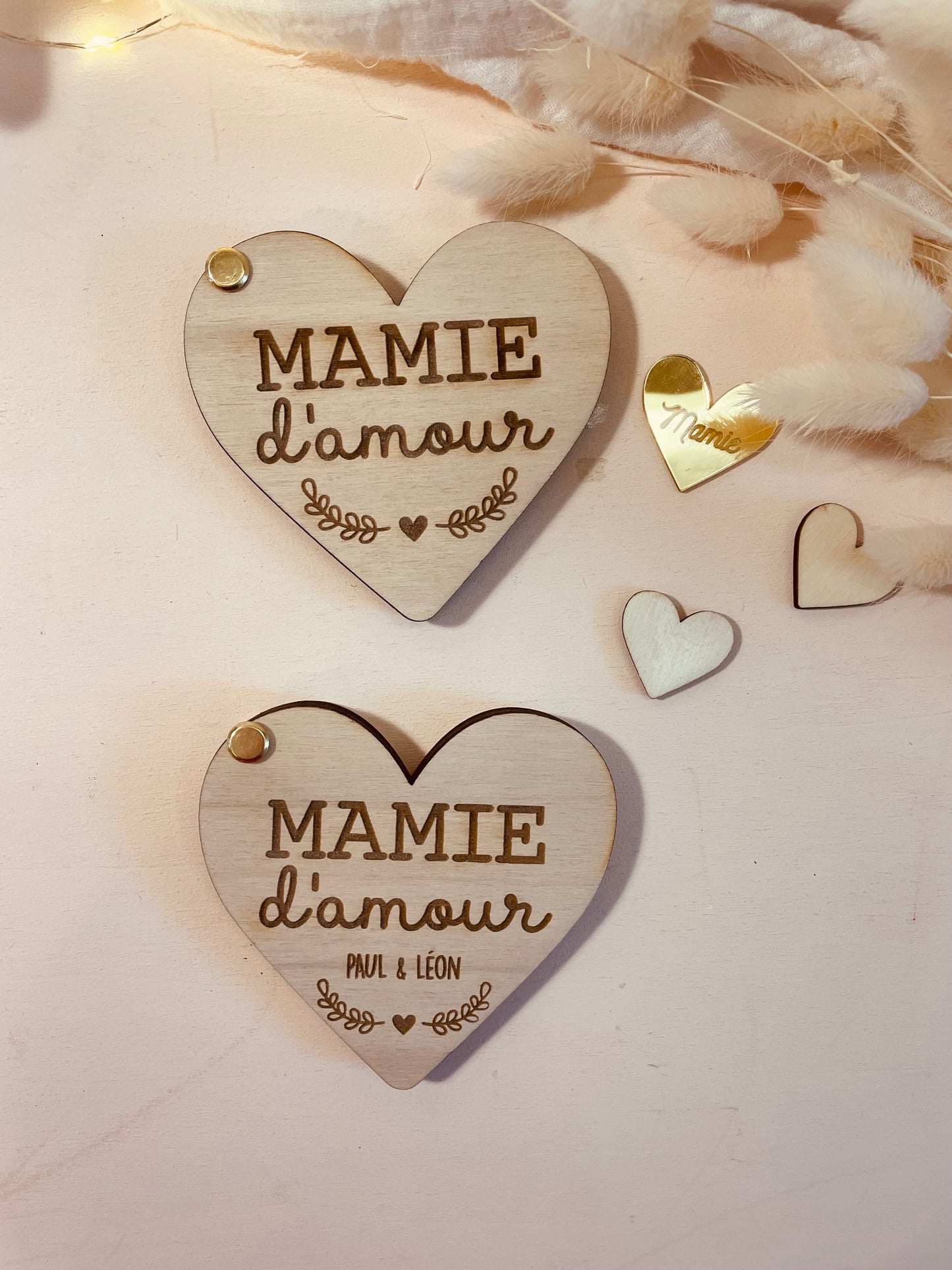 MIROIR COEUR PERSONNALISABLE - MAMIE