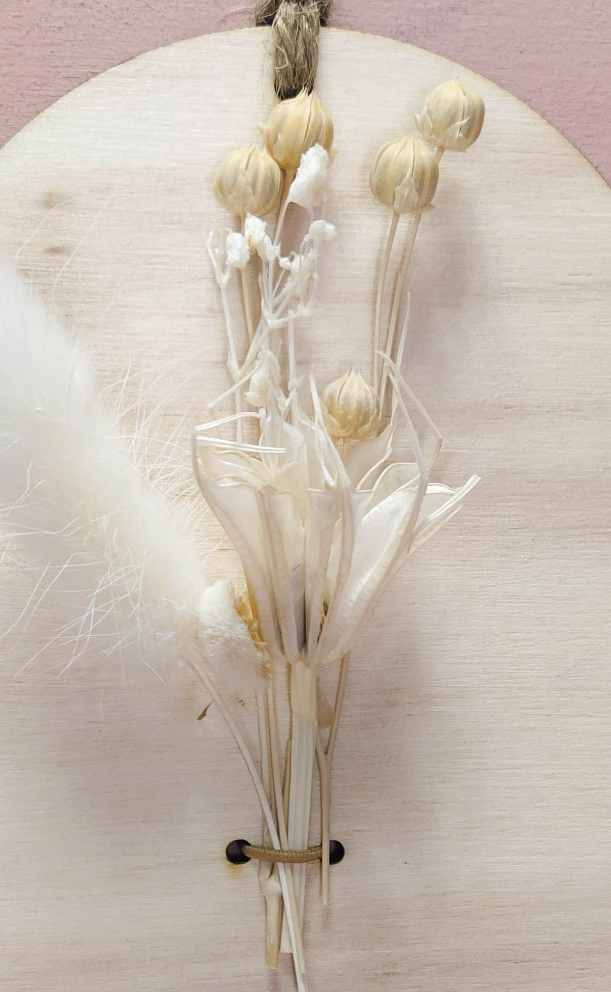 COURONNE MAMAN FLEURS SÉCHÉS -PERSONNALISABLE