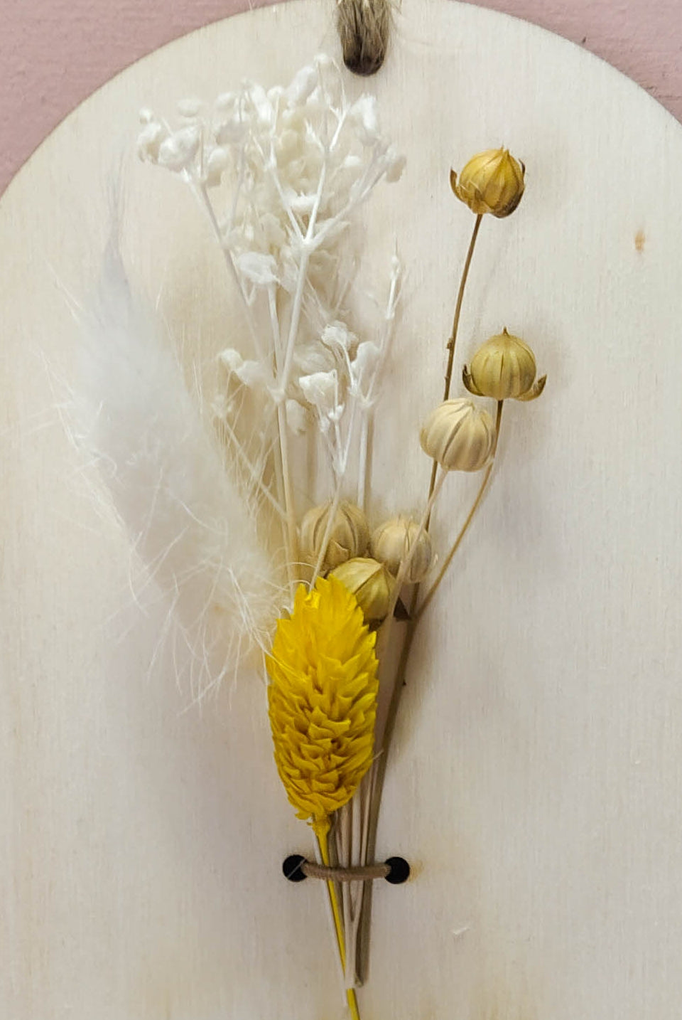COURONNE MAMAN FLEURS SÉCHÉS -PERSONNALISABLE
