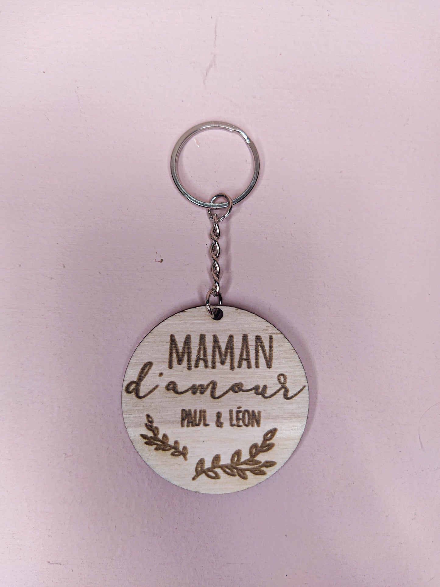 PORTE-CLÉS - MAMAN D'AMOUR FLEURI