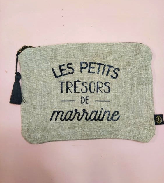 POCHETTE EN LIN NATUREL - PERSONNALISABLE