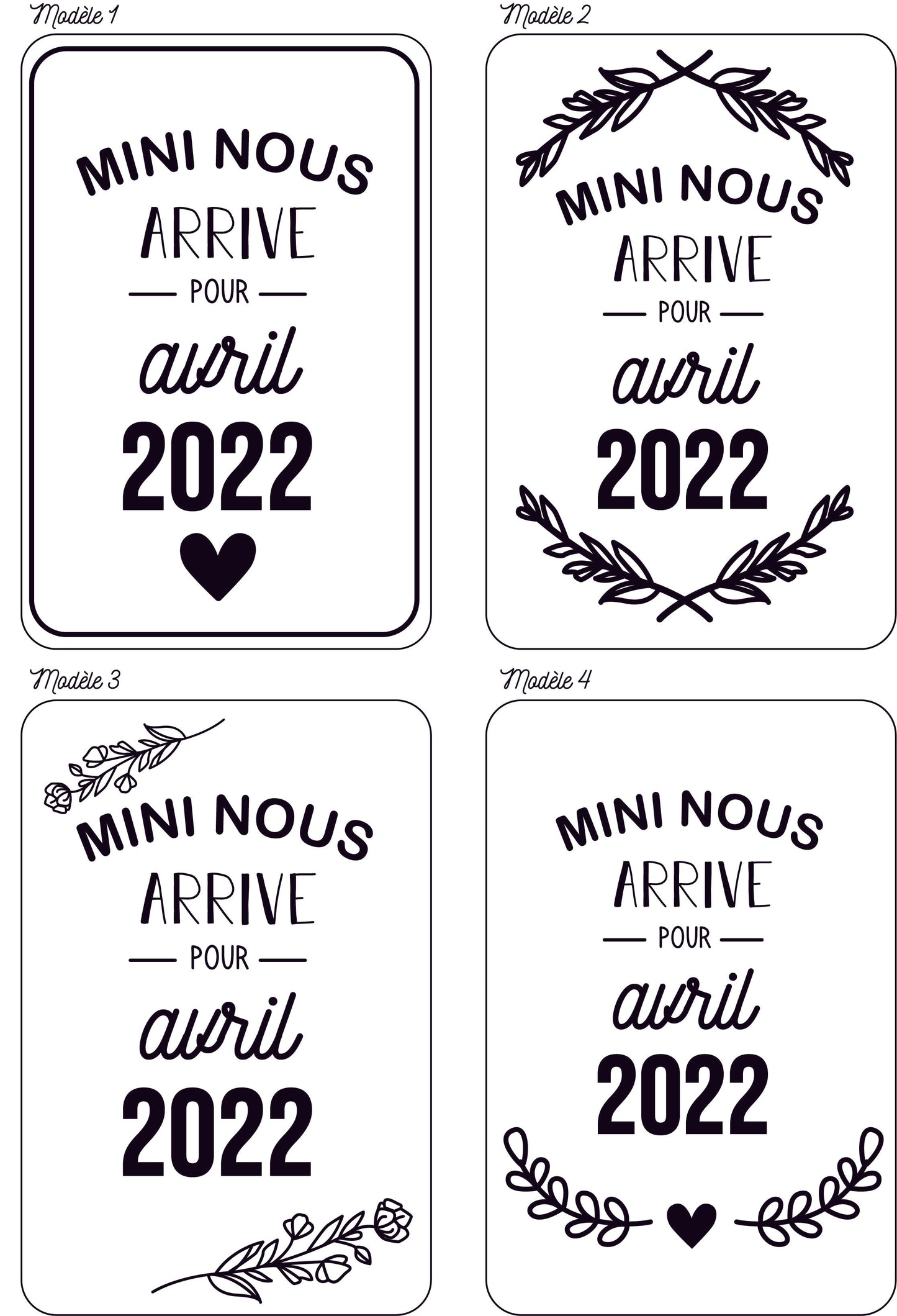 CARTE ANNONCE PERSONNALISABLE GROSSESSE