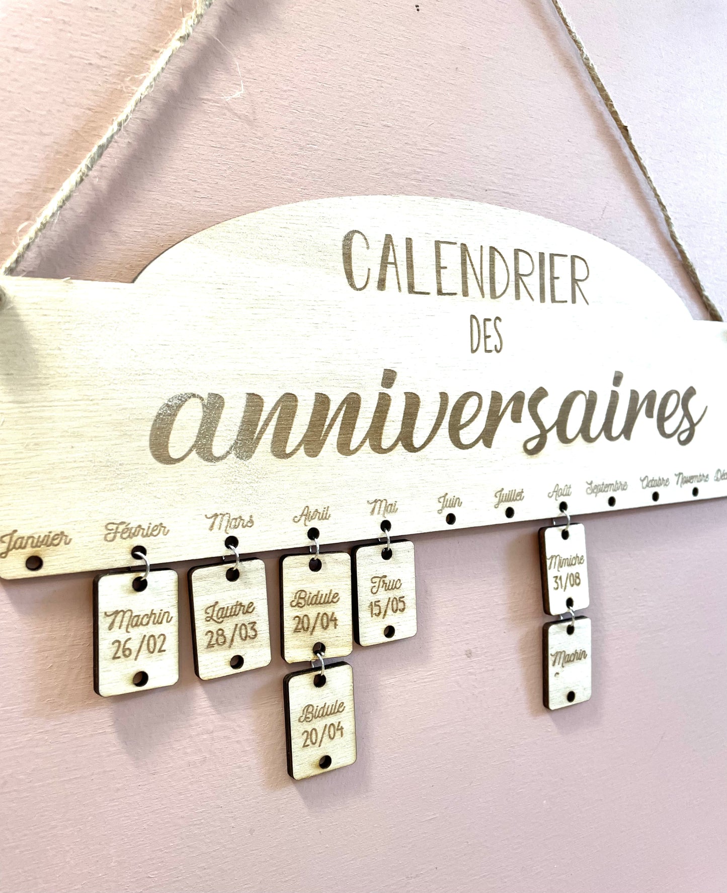CALENDRIER ANNIVERSAIRE - PERSONNALISABLE