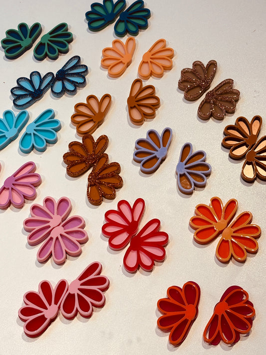 BOUCLES D'OREILLES - marguerite double