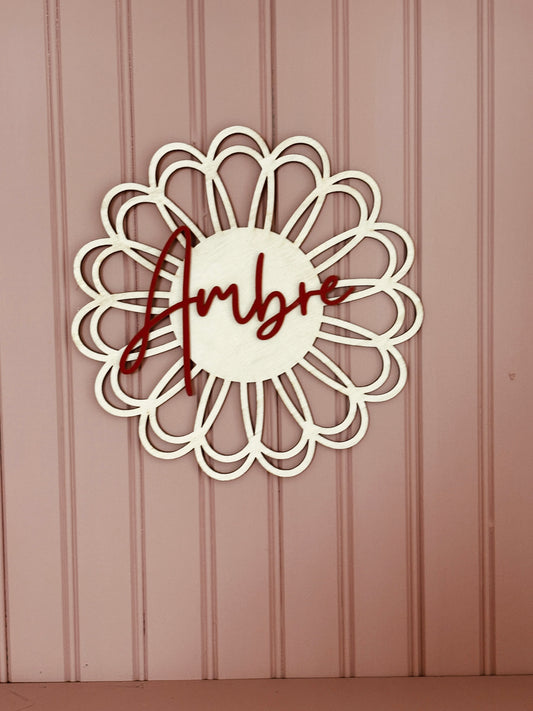 DÉCORATION MURALE FLEUR - PERSONNALISABLE