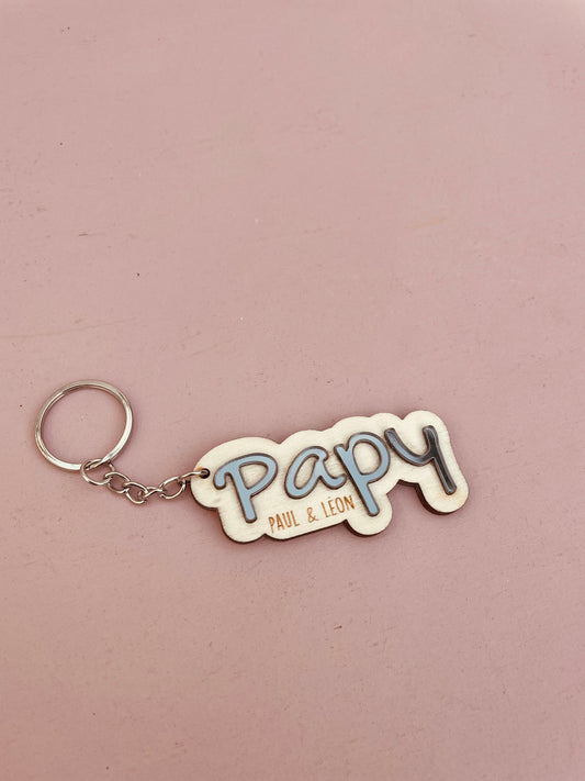 PORTE-CLÉS ACRYLIQUE PAPY