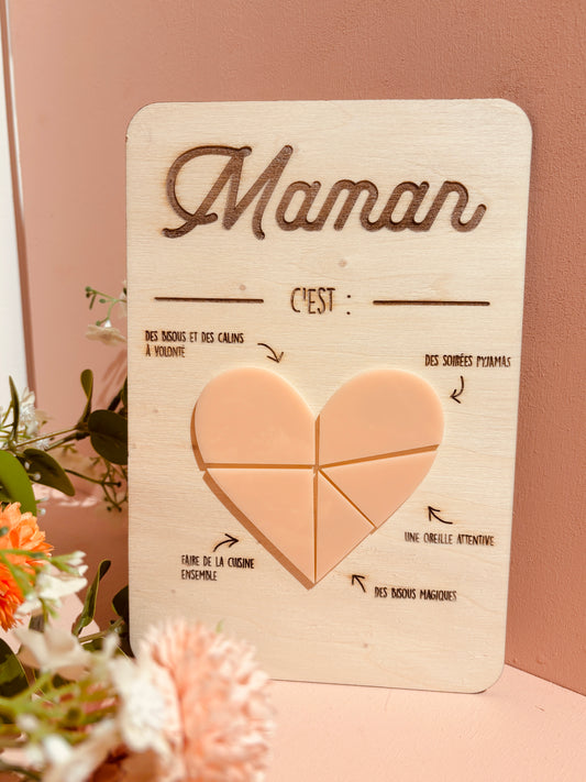 PANCARTE MAMAN - PERSONNALISABLE