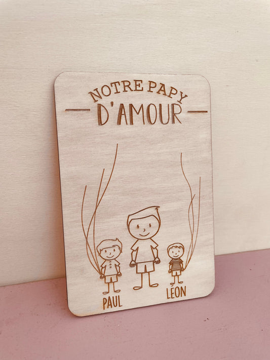 CARTE A EMPREINTE - NOTRE PAPY/PAPA