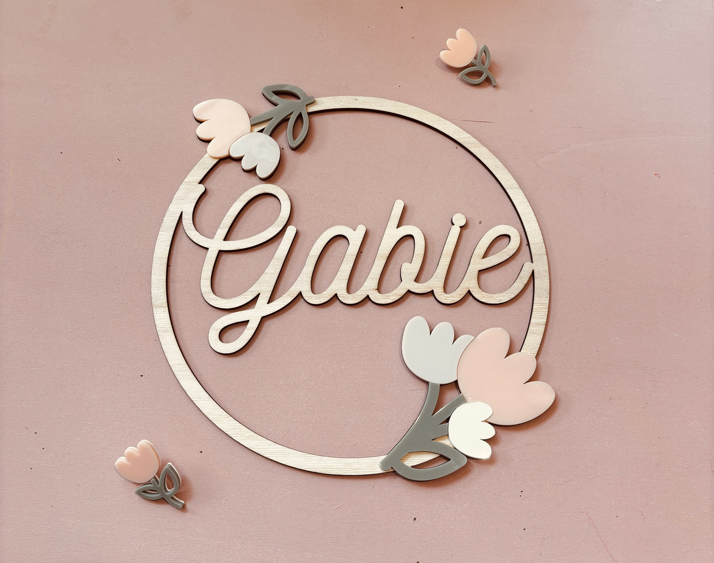 COURONNE FLEURS - PERSONNALISABLE