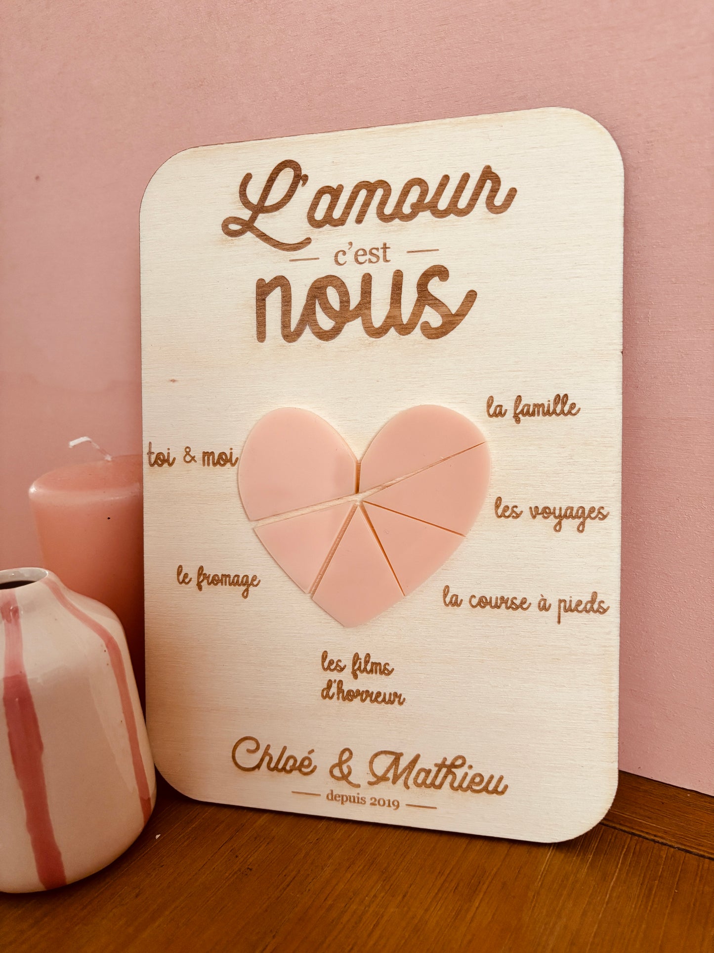 Pancarte l'amour c'est nous -personnalisable