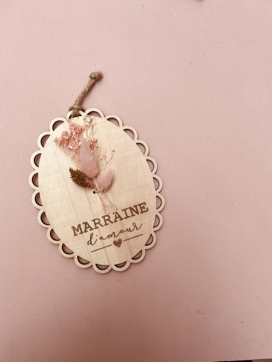 DECORATION MURALE PERSONNALISABLE - MARRAINE D'AMOUR