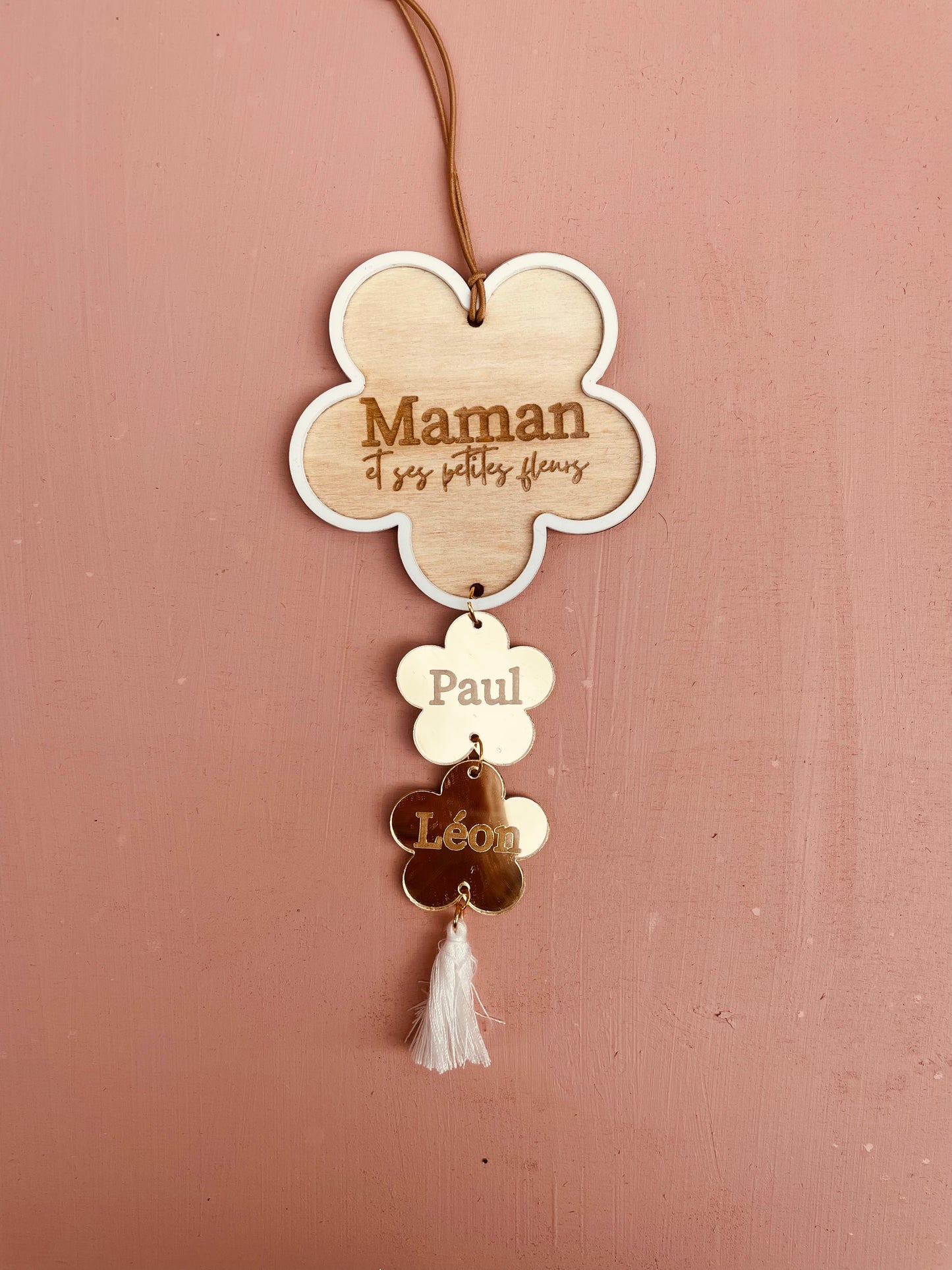 SUSPENSION MAMAN ET SES PETITS COEURS - PERSONNALISABLE