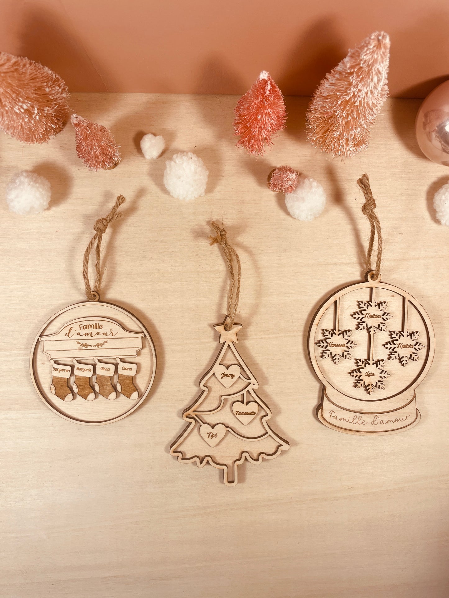 BOULE DE NOËL - FAMILLE - PERSONNALISABLE (divers modèles)
