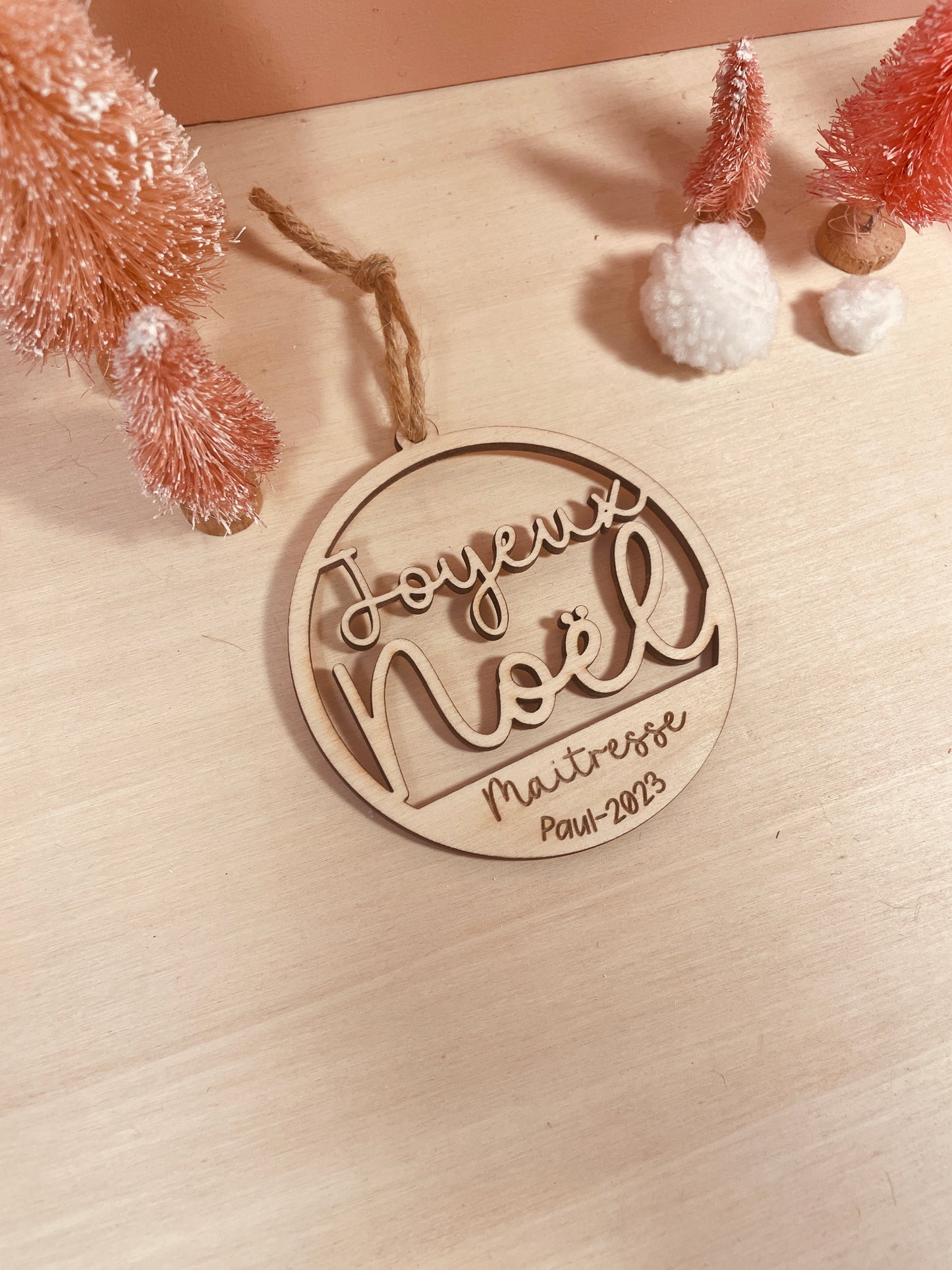 BOULE DE NOËL - MESSAGE PERSONNALISABLE (divers modèles)