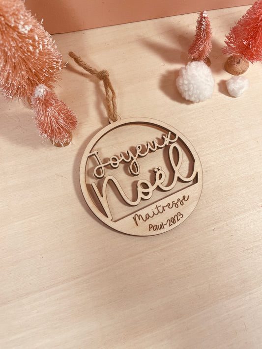 BOULE DE NOËL - MESSAGE PERSONNALISABLE (divers modèles)