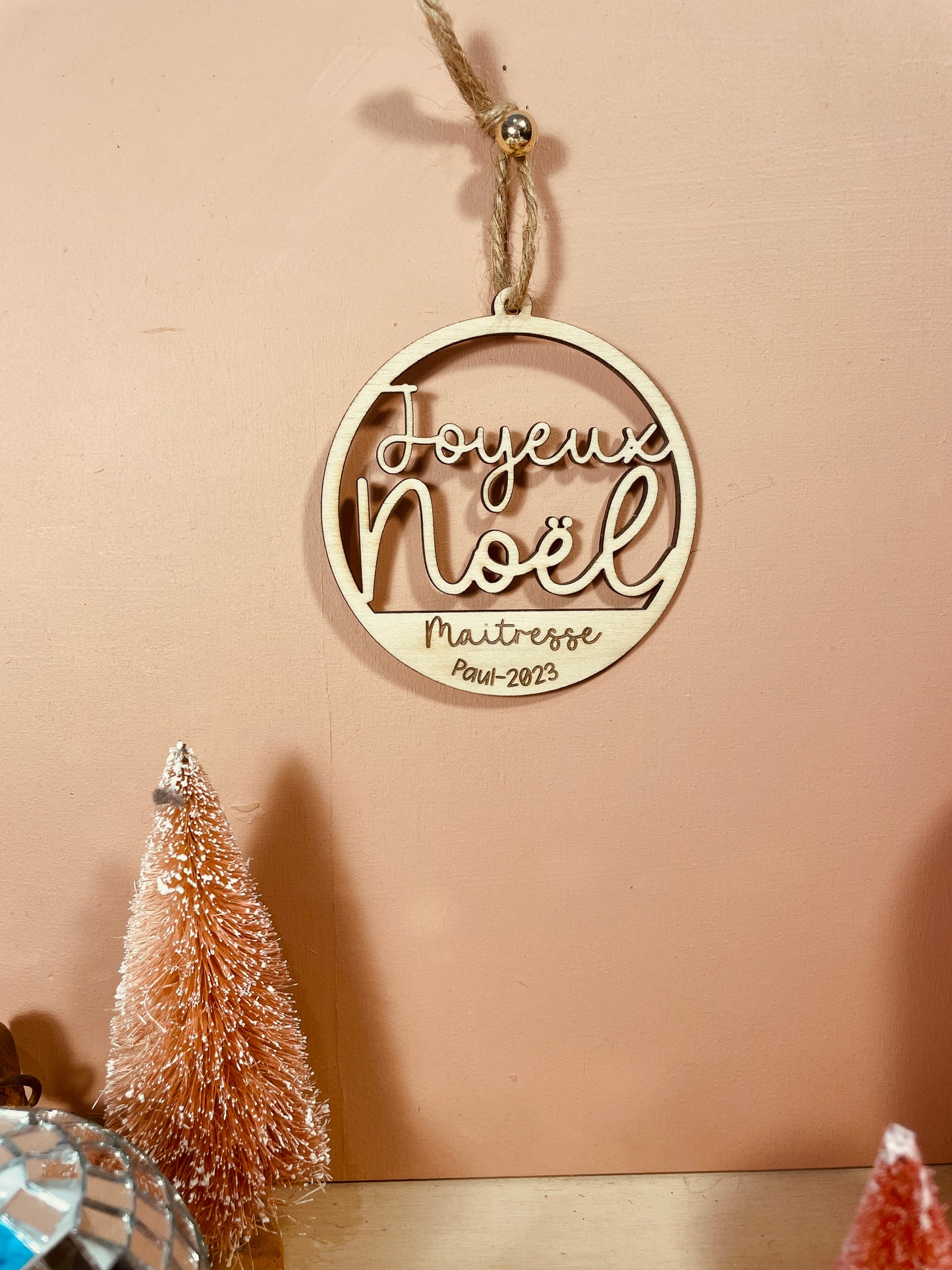 BOULE DE NOËL - MESSAGE PERSONNALISABLE (divers modèles)