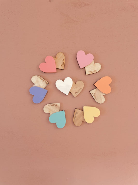 BROCHE COEUR -PERSONNALISABLE