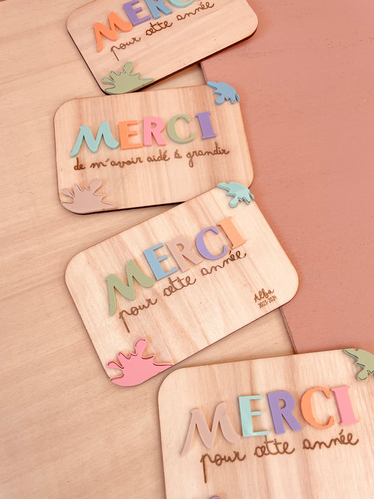 CARTE REMERCIMENTS -PERSONNALISABLE