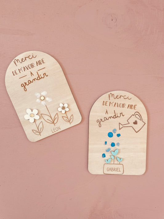 CARTE A EMPREINTES - FLEURS OU PLANTE