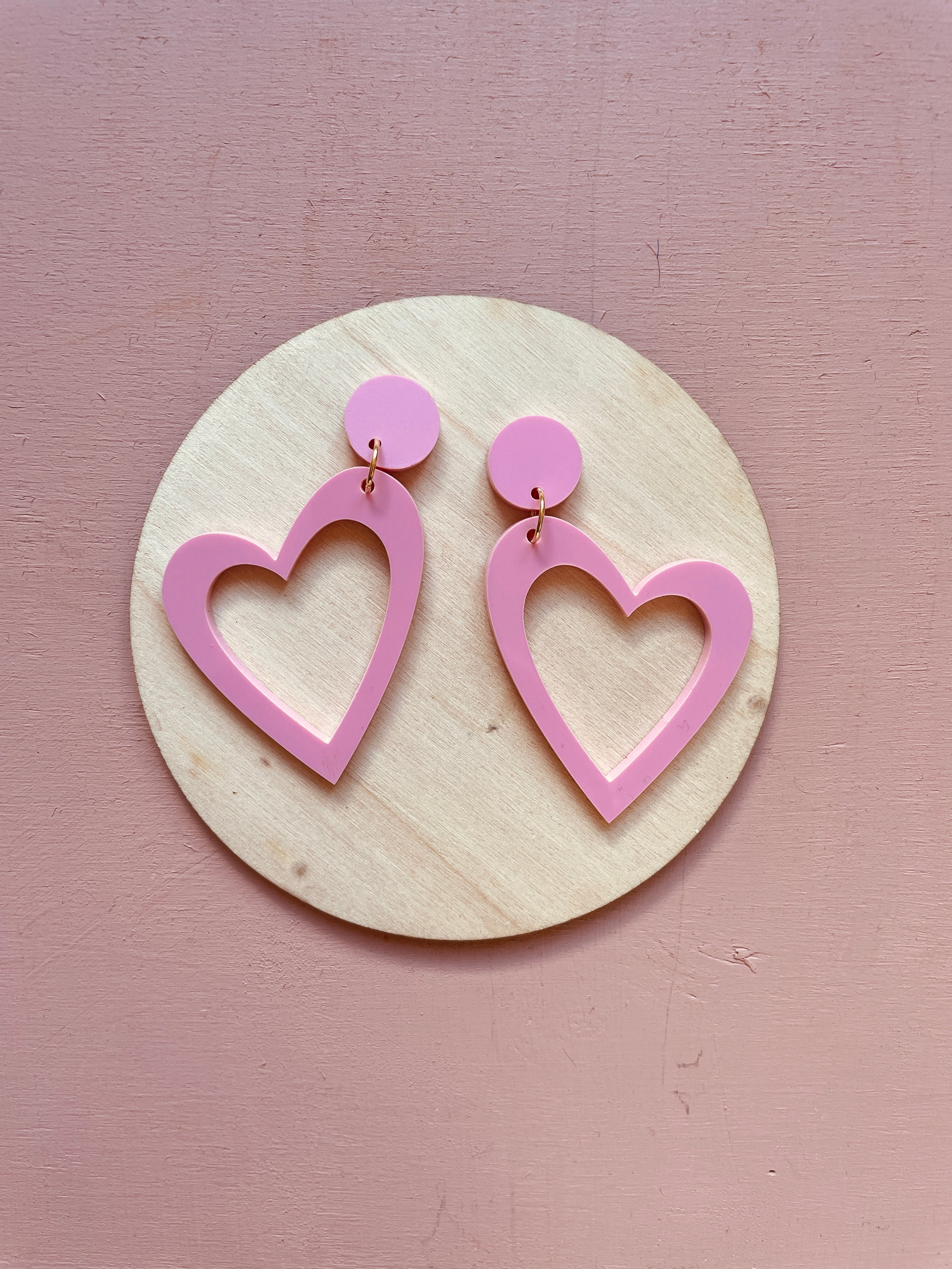 BOUCLES D'OREILLES - COEUR (couleur au choix)