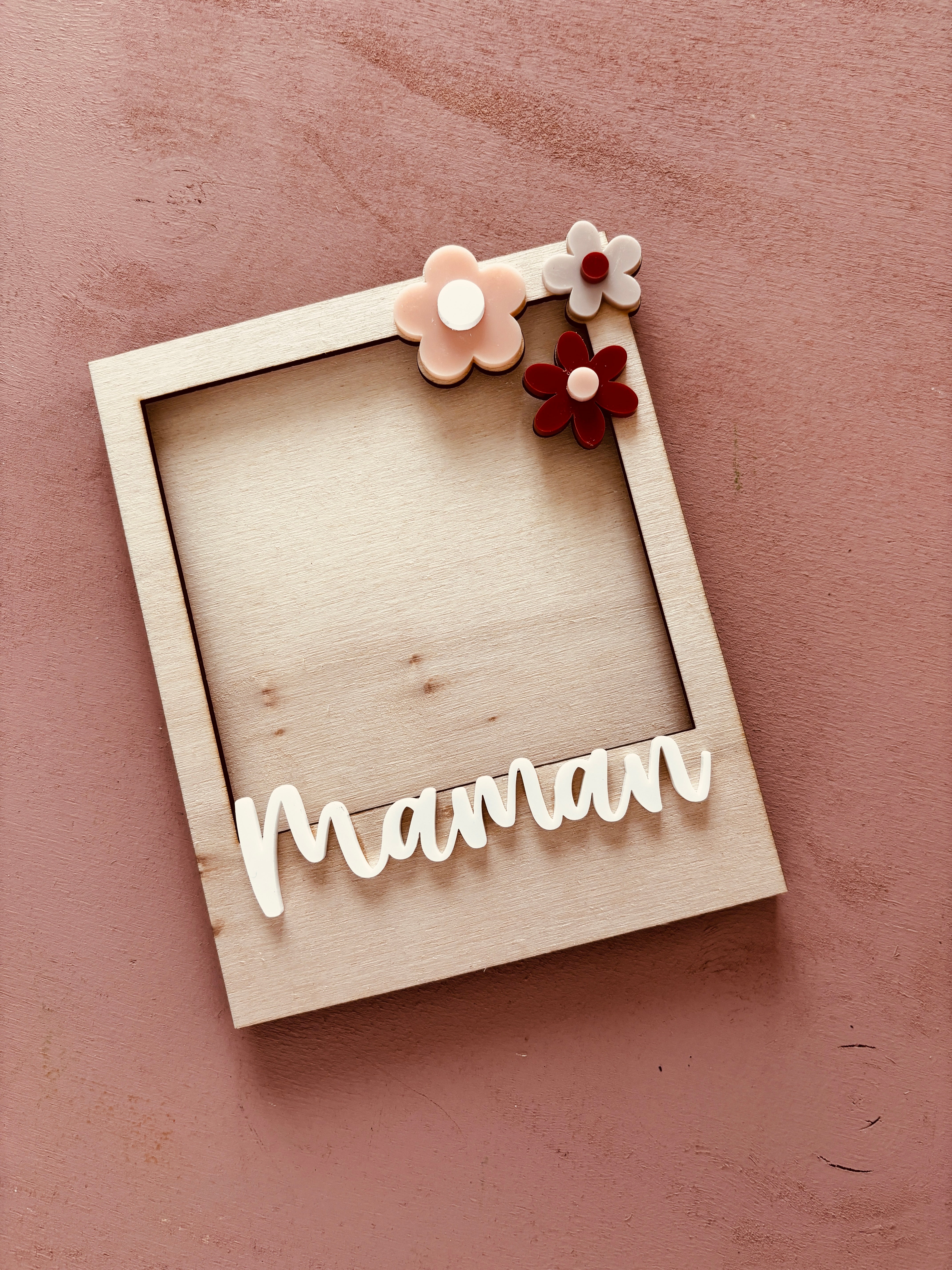 POLAROID MAMIE/MAMAN FLEURS  - PERSONNALISABLE