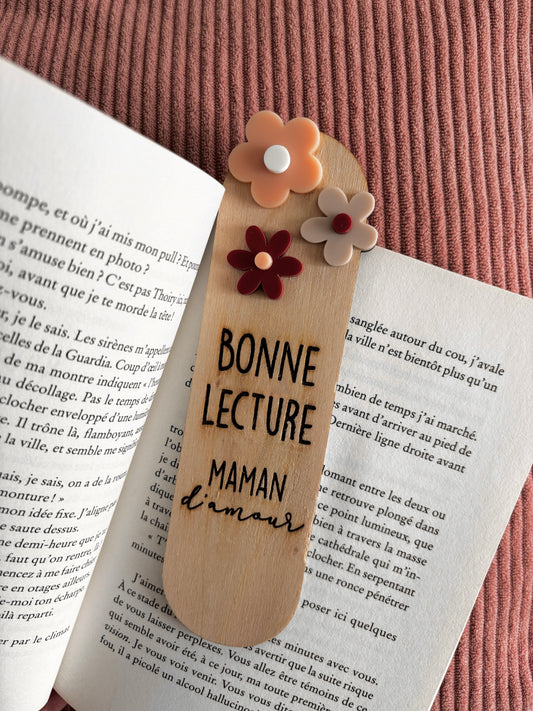 MARQUE PAGES FLEURS - PERSONNALISABLE