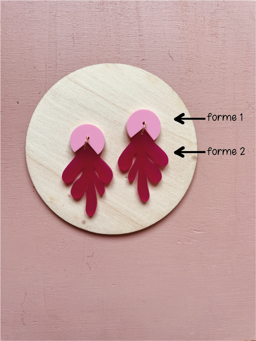 BOUCLES D'OREILLES -  FEUILLE (personnalisable)