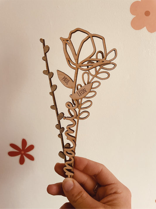 LOT DE TROIS FLEURS - PERSONNALISABLE