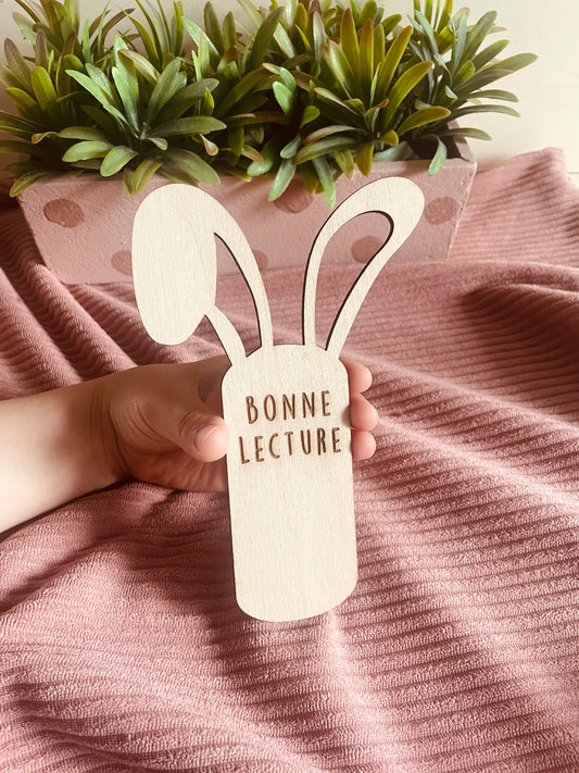 MARQUE PAGE LAPIN - PERSONNALISÉE
