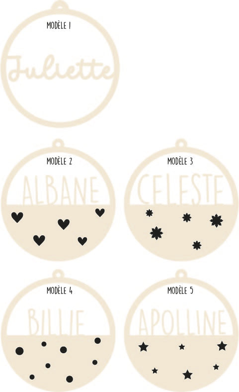 BOULE DE NOËL - PRÉNOM ET PAILLETTES- PERSONNALISABLE