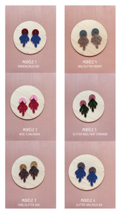 BOUCLES D'OREILLES - PETITE FEUILLE (coloris au choix)